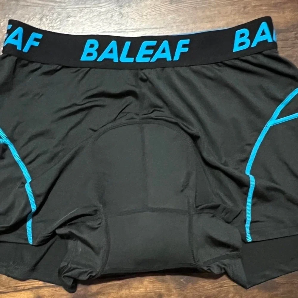 Baleaf black & blue cycling shorts with blue piping 429.5